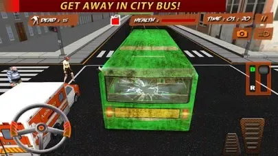 ภาพหน้าจอของ Crazy City Bus Catcher smash Zombie 3D Car Game