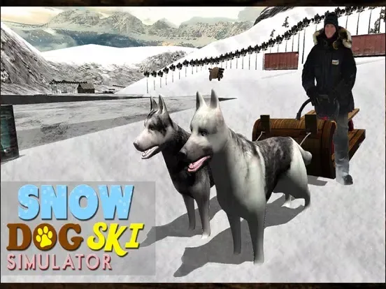 Capturas de tela do Winter Snow Dog Sledding Ski Simulator 3D iPad