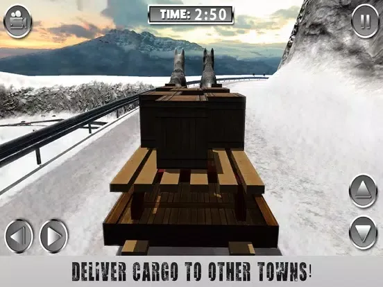 Capturas de tela do Winter Snow Dog Sledding Ski Simulator 3D iPad