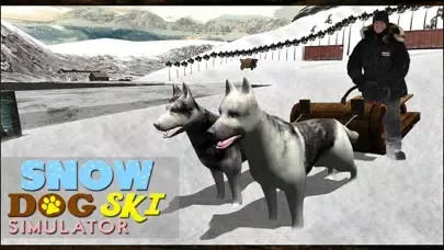 Capturas de tela do Winter Snow Dog Sledding Ski Simulator 3D