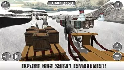 Capturas de tela do Winter Snow Dog Sledding Ski Simulator 3D
