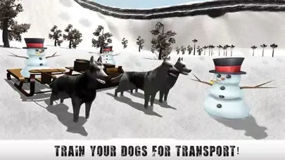 Capturas de tela do Winter Snow Dog Sledding Ski Simulator 3D