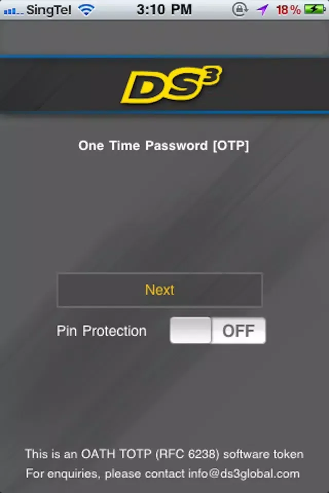 Capturas de pantalla de DS3 TOTP Oath (SelfService)