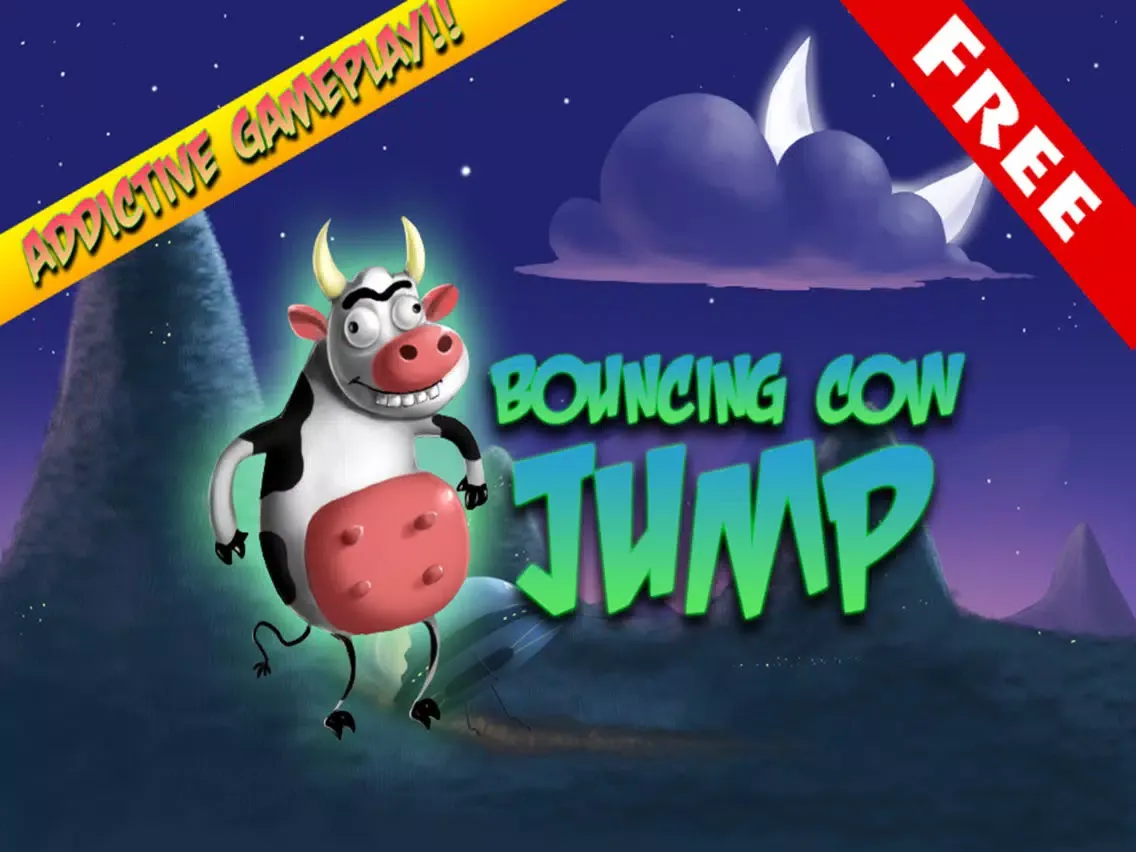 Captures d'écran de Bouncing Cow Jump - A Fun Bovine Adventure Game For Kids Of All Ages FREE iPad 