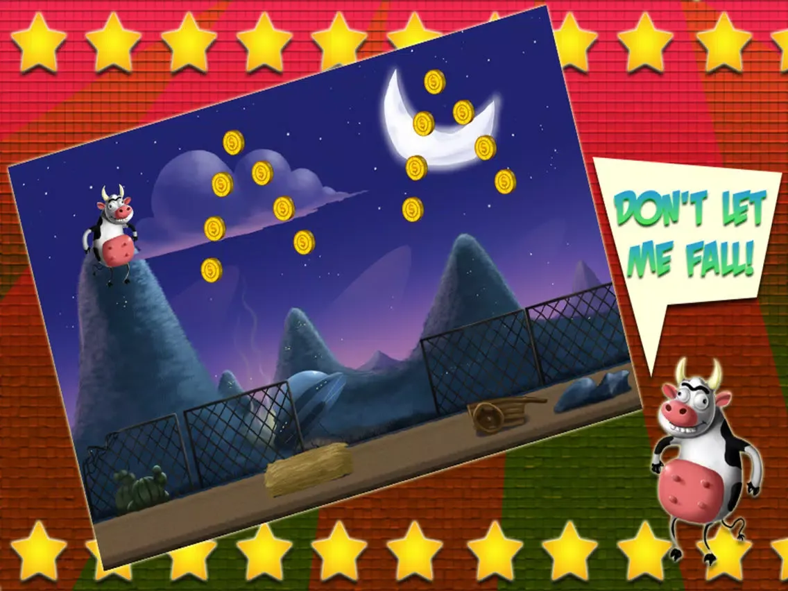 Captures d'écran de Bouncing Cow Jump - A Fun Bovine Adventure Game For Kids Of All Ages FREE iPad 