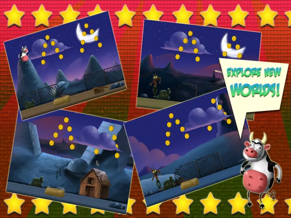 Captures d'écran de Bouncing Cow Jump - A Fun Bovine Adventure Game For Kids Of All Ages FREE iPad 