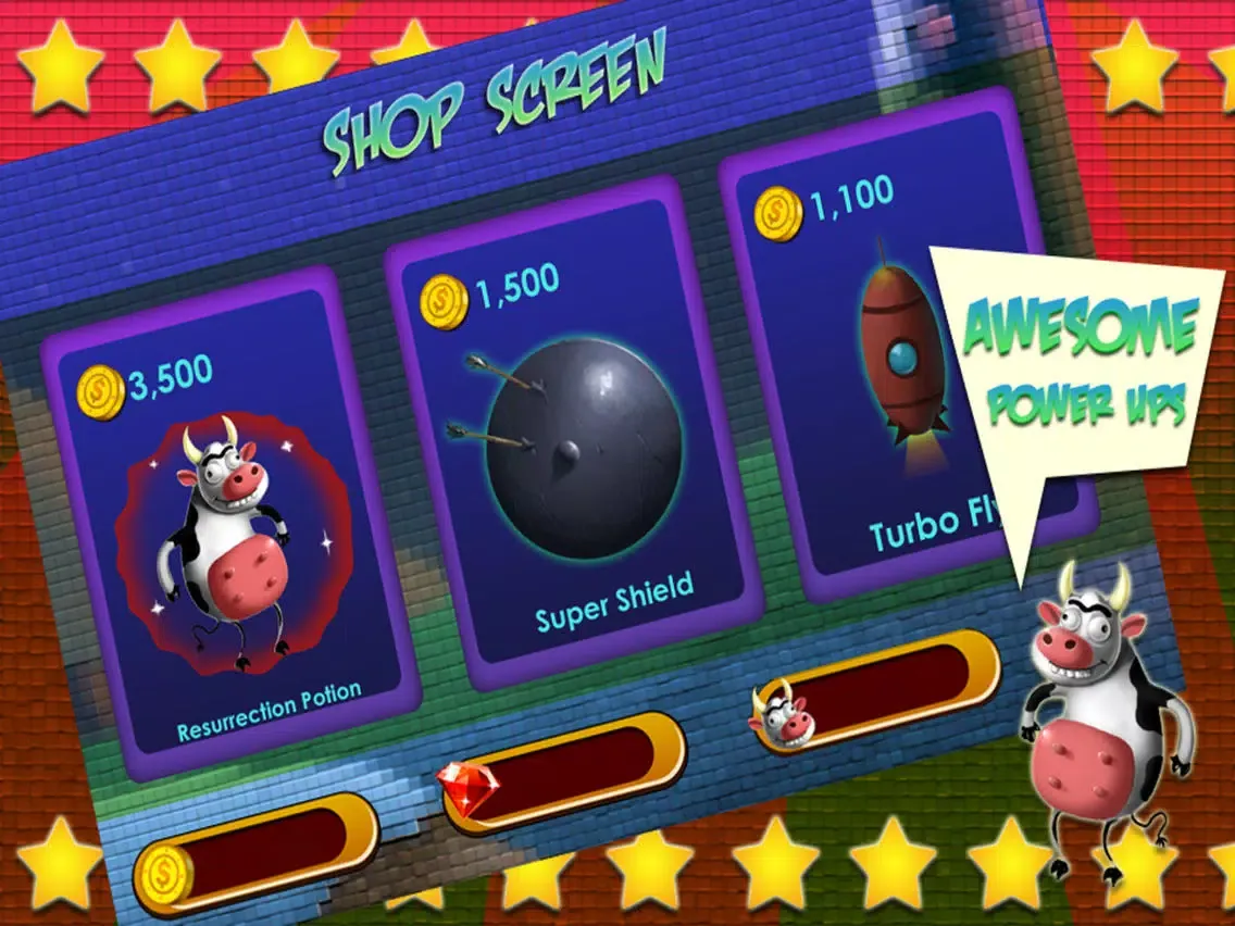 Captures d'écran de Bouncing Cow Jump - A Fun Bovine Adventure Game For Kids Of All Ages FREE iPad 