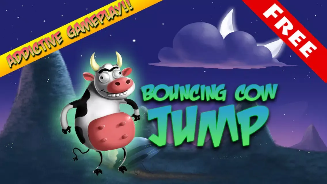 Captures d'écran de Bouncing Cow Jump - A Fun Bovine Adventure Game For Kids Of All Ages FREE