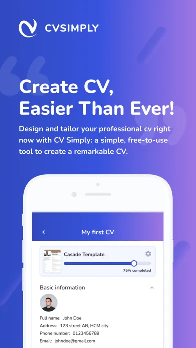 CVSimply Screenshots
