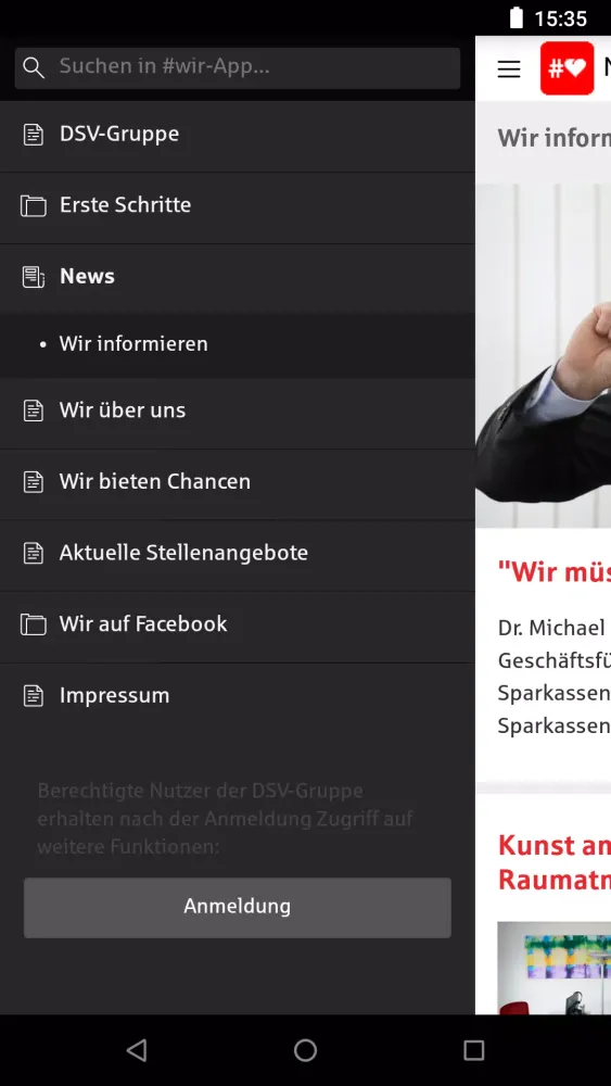 Captures d'écran de #wirNet