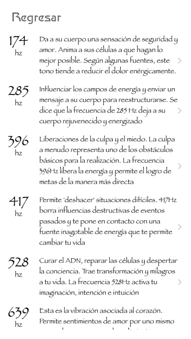 Screenshot di Frecuencias que sanan