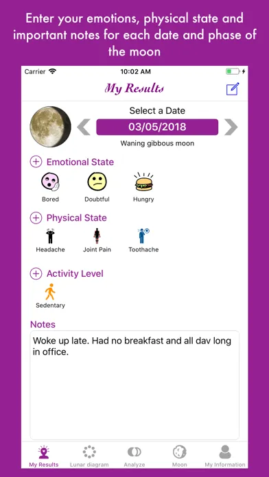 Lunar and Emotional Diagram স্ক্রিনশট