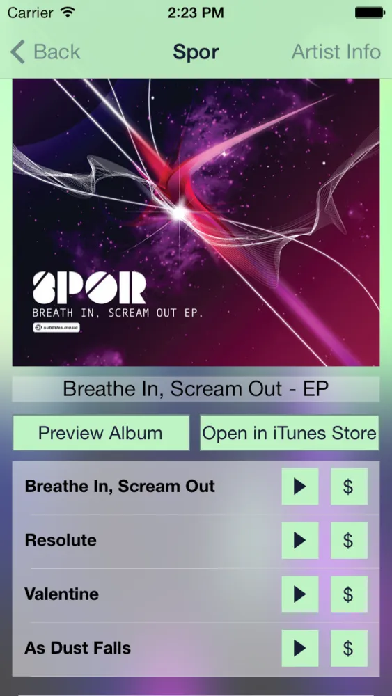 Capturas de pantalla de Electronic Music Guide