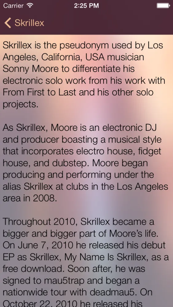 Capturas de pantalla de Electronic Music Guide