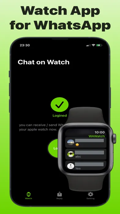 Tangkapan layar WA Watch - Chat on Watch