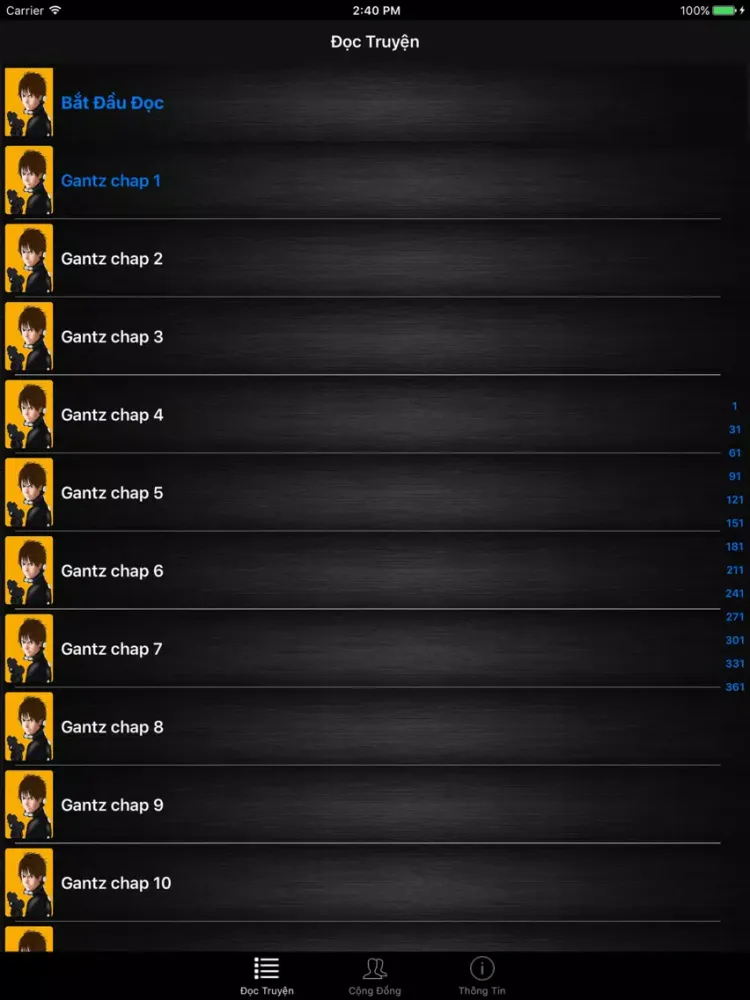 Truyện Ganz Offline iPad Screenshots