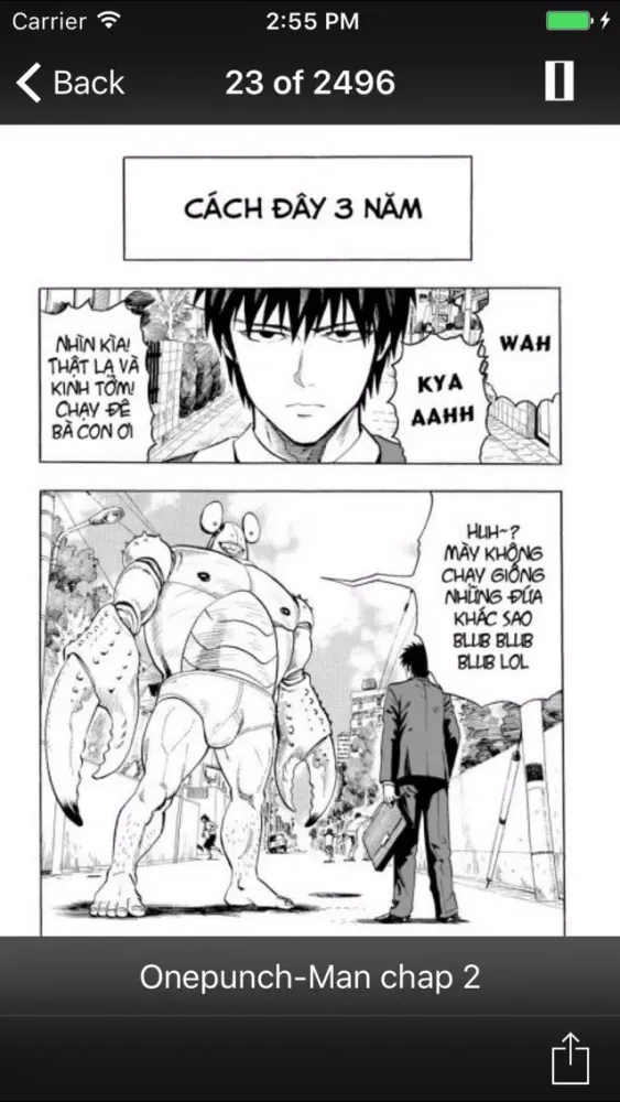 Tangkapan skrin Truyện One Punch Man Offline
