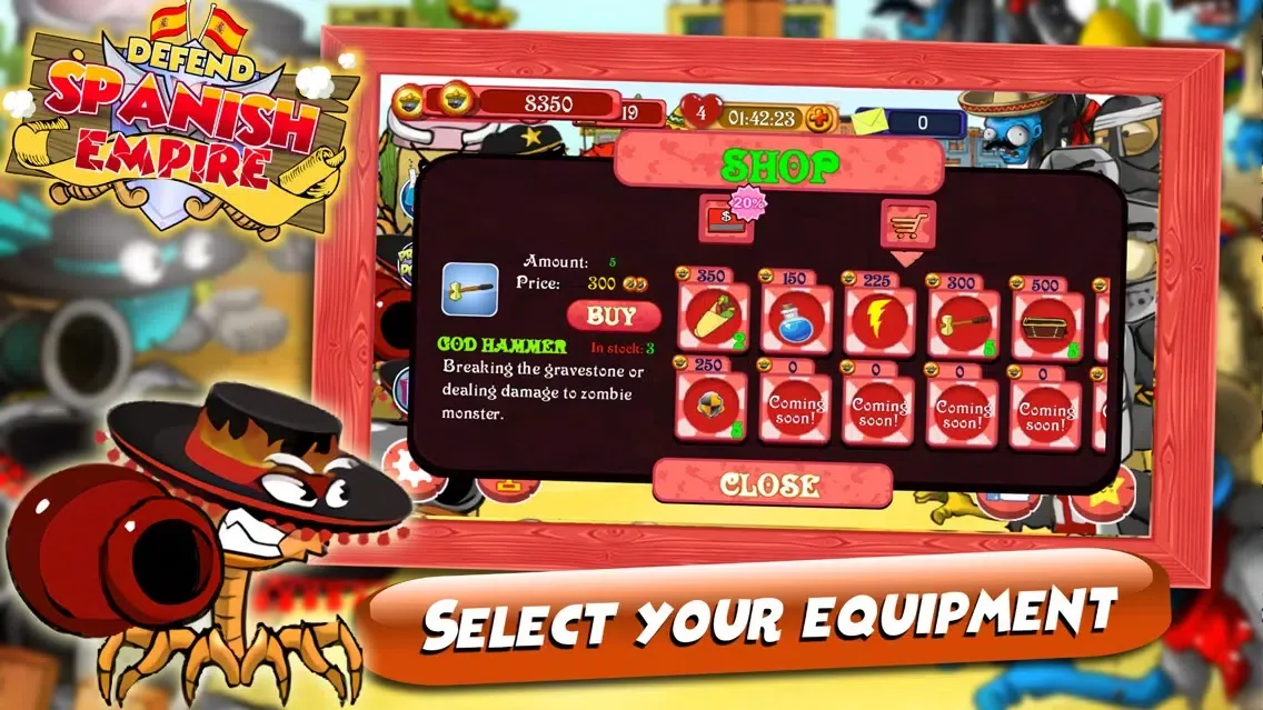 Tangkapan skrin Defend Spanish Empire