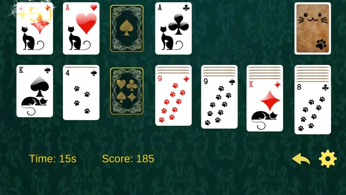 Tangkapan layar Solitaire Euchre card game - The retro classic style with 52 cards