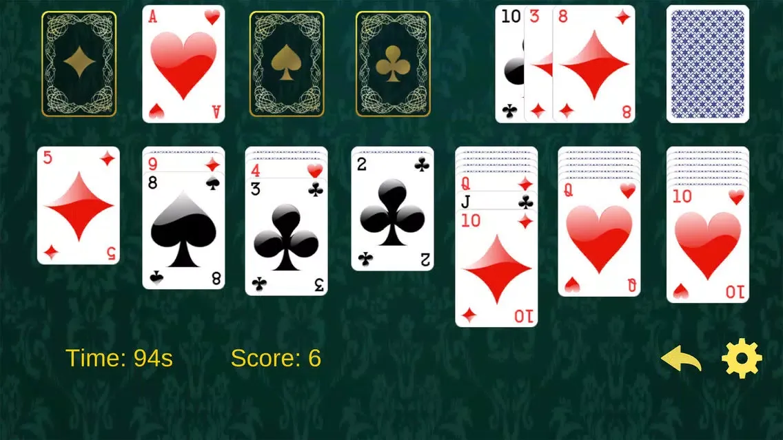 Tangkapan layar Solitaire Euchre card game - The retro classic style with 52 cards