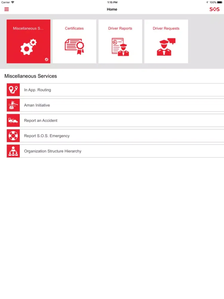 Zrzuty ekranu i.Services iPad 