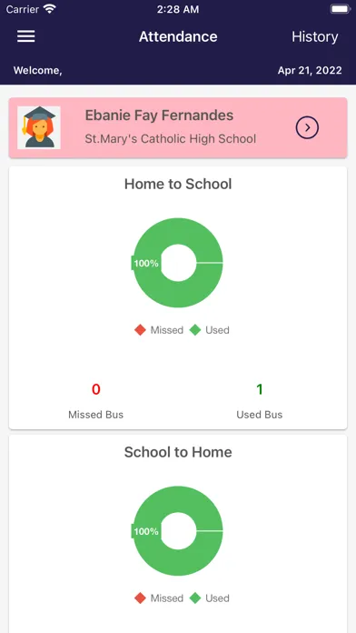 Tangkapan layar DTC School Bus