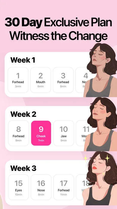 Tangkapan skrin FaceGlow: Face Yoga Exercises