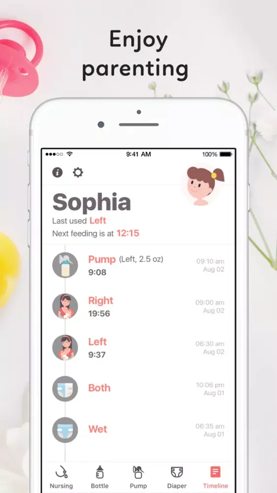 Newborn Baby Tracker App Screenshots
