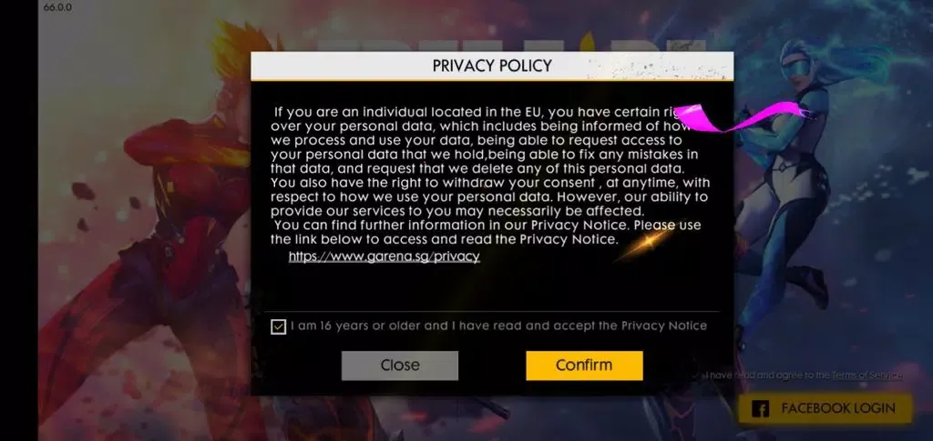 Capturas de tela do Free Fire Advance Server