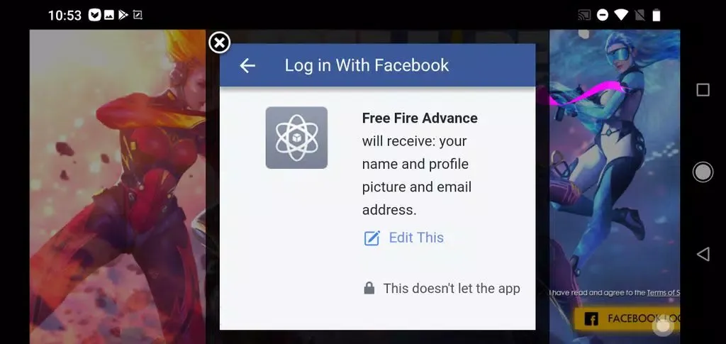 Capturas de tela do Free Fire Advance Server