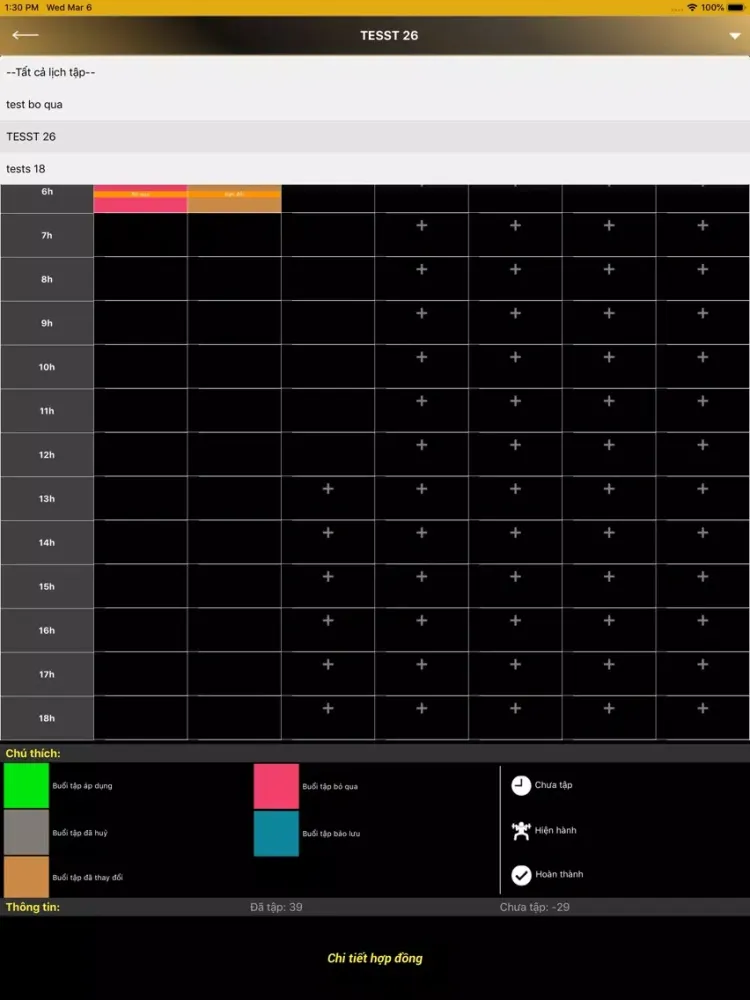 Zrzuty ekranu PT Fitness iPad 