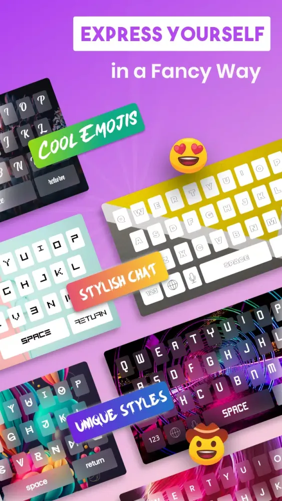 Zrzuty ekranu Fonts keyboard Themes: Emojis