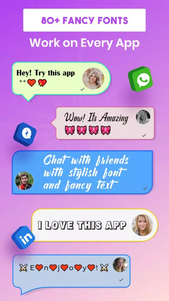 Zrzuty ekranu Fonts keyboard Themes: Emojis