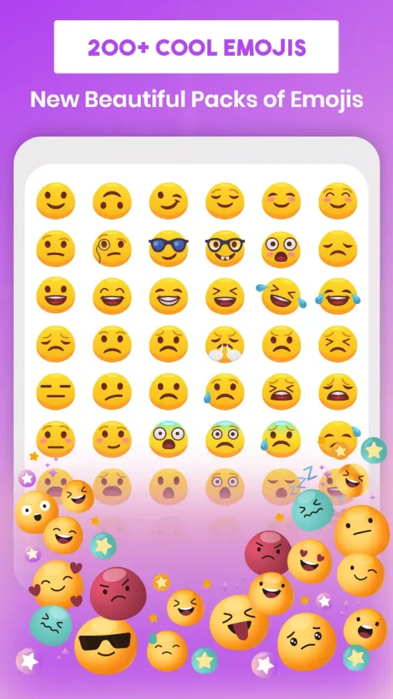 Zrzuty ekranu Fonts keyboard Themes: Emojis
