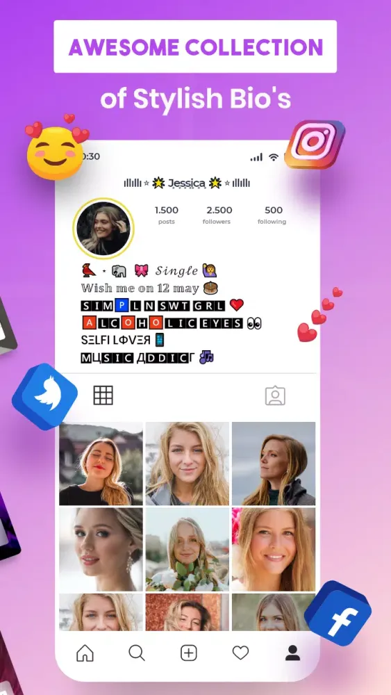 Zrzuty ekranu Fonts keyboard Themes: Emojis