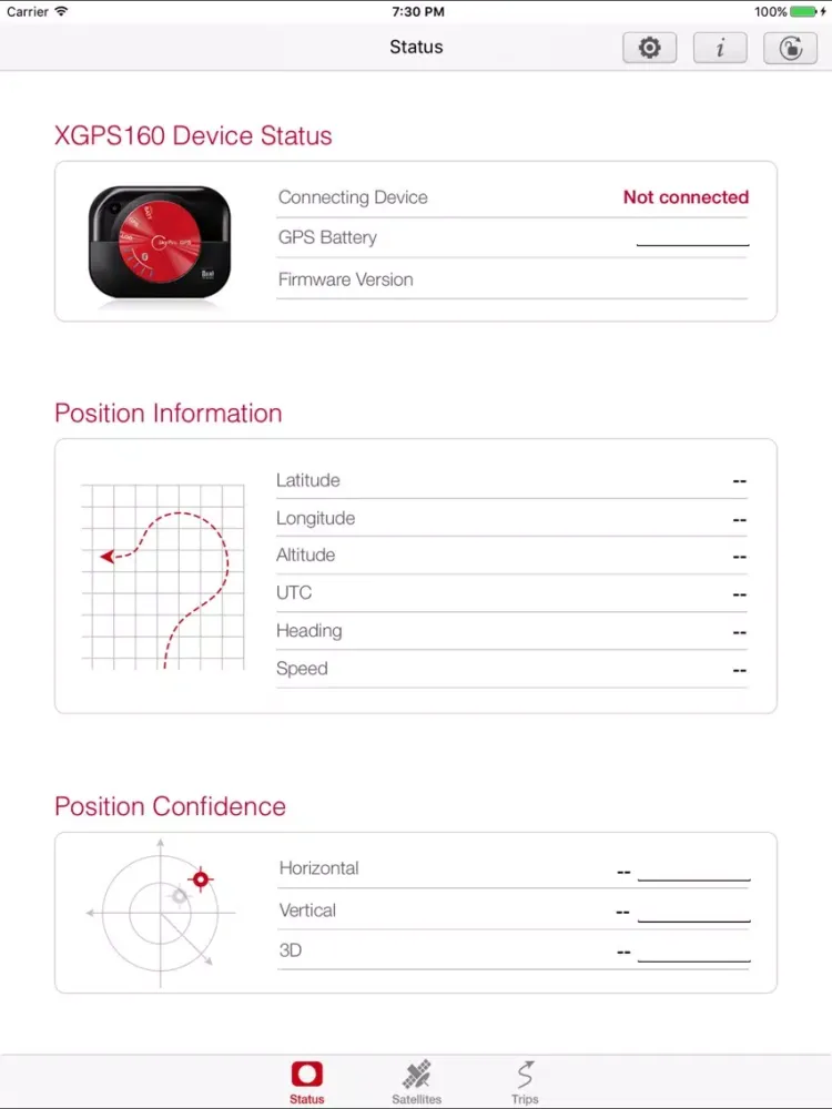 SkyPro GPS Status Tool iPad iPad  স্ক্রিনশট