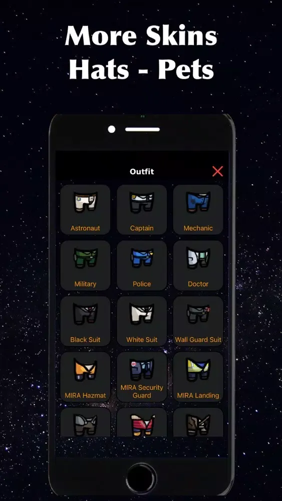 Capturas de pantalla de Skins & Nickname for Among Us