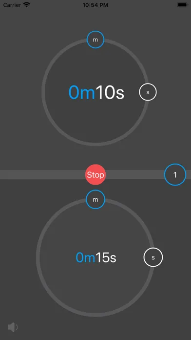 Tangkapan layar HIIT Dual Timer