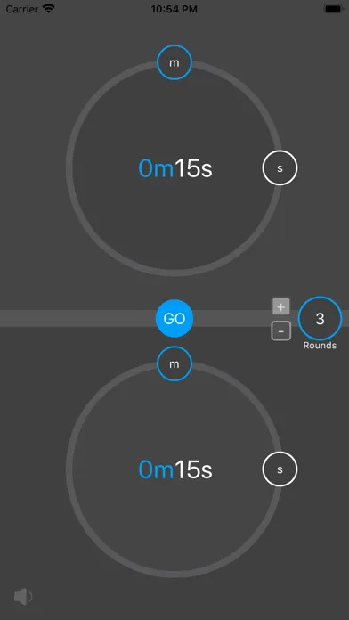 Tangkapan layar HIIT Dual Timer