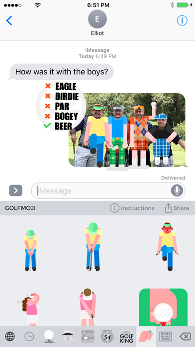 Golfmoji - Golf Emojis and Stickers سکرین شاٹس