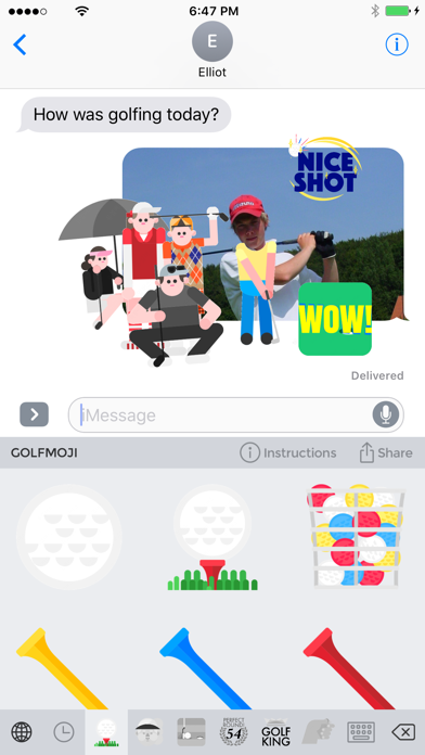 Golfmoji - Golf Emojis and Stickers سکرین شاٹس