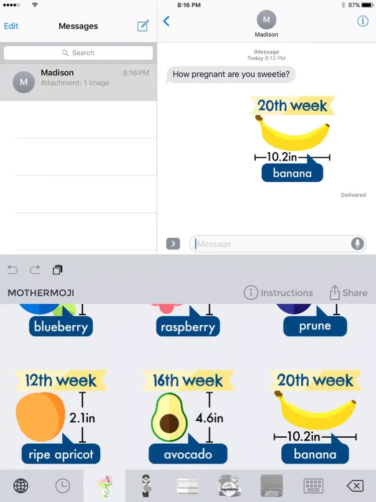صور Mothermoji - Pregnancy & Baby Emojis and Stickers iPad 