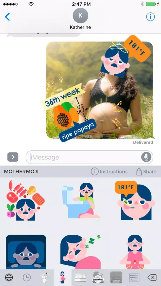 صور Mothermoji - Pregnancy & Baby Emojis and Stickers
