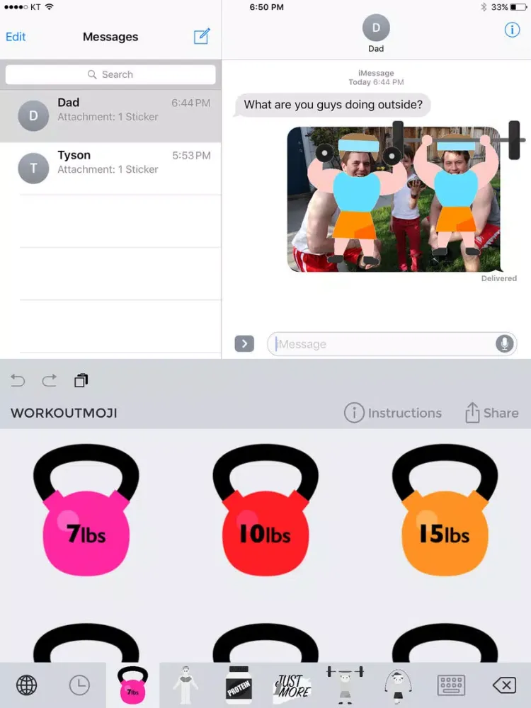Ảnh chụp màn hình của Workoutmoji - Workout Emojis and Stickers iPad 