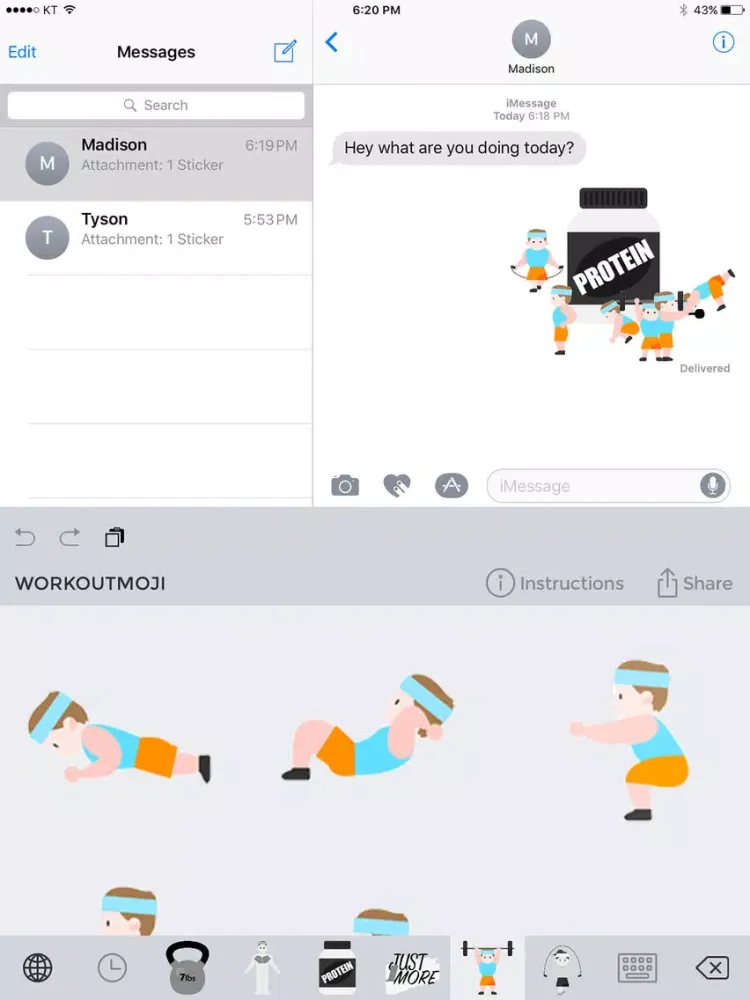 Ảnh chụp màn hình của Workoutmoji - Workout Emojis and Stickers iPad 