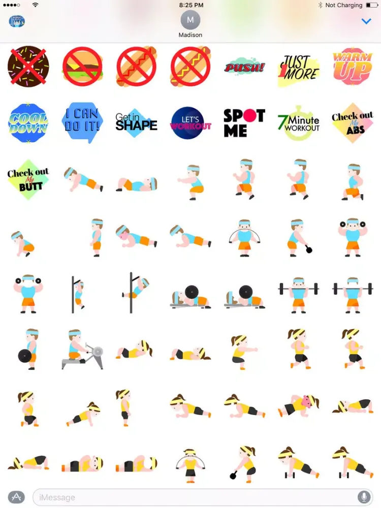 Ảnh chụp màn hình của Workoutmoji - Workout Emojis and Stickers iPad 