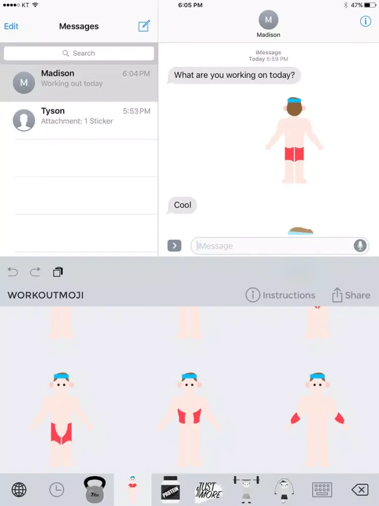 Ảnh chụp màn hình của Workoutmoji - Workout Emojis and Stickers iPad 
