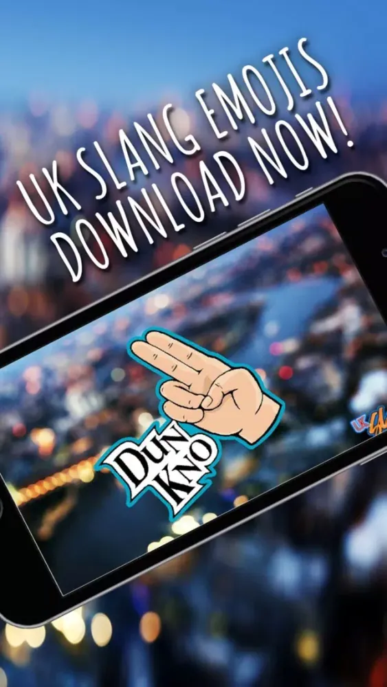 Ảnh chụp màn hình của UK Slangmoji - UK slang emojis & emoji keyboard