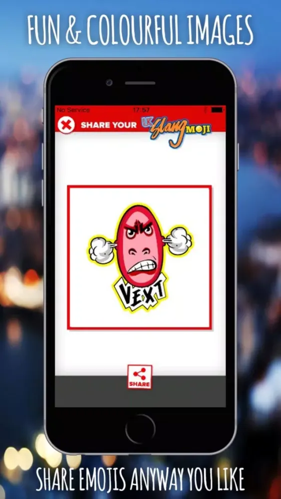 Ảnh chụp màn hình của UK Slangmoji - UK slang emojis & emoji keyboard