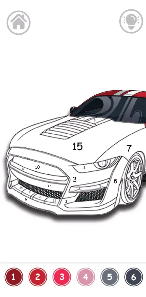 Cars Color By Number স্ক্রিনশট